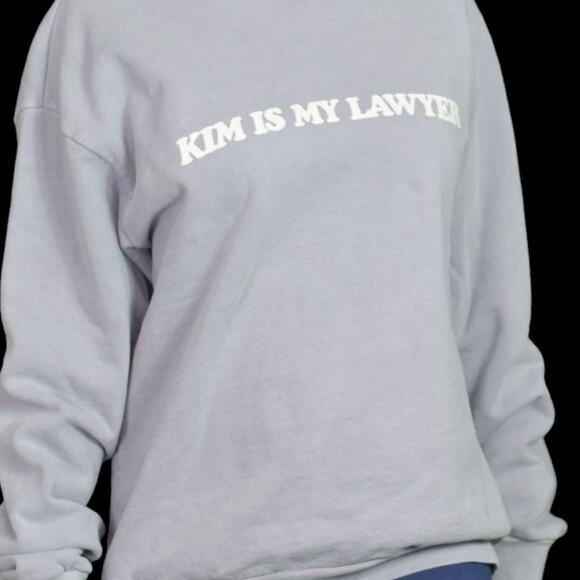 Talentless Sweatshirt Purple Pastel Pullover Kim Is My Lawyer Boxy Cotton Medium - Picture 8 of 13